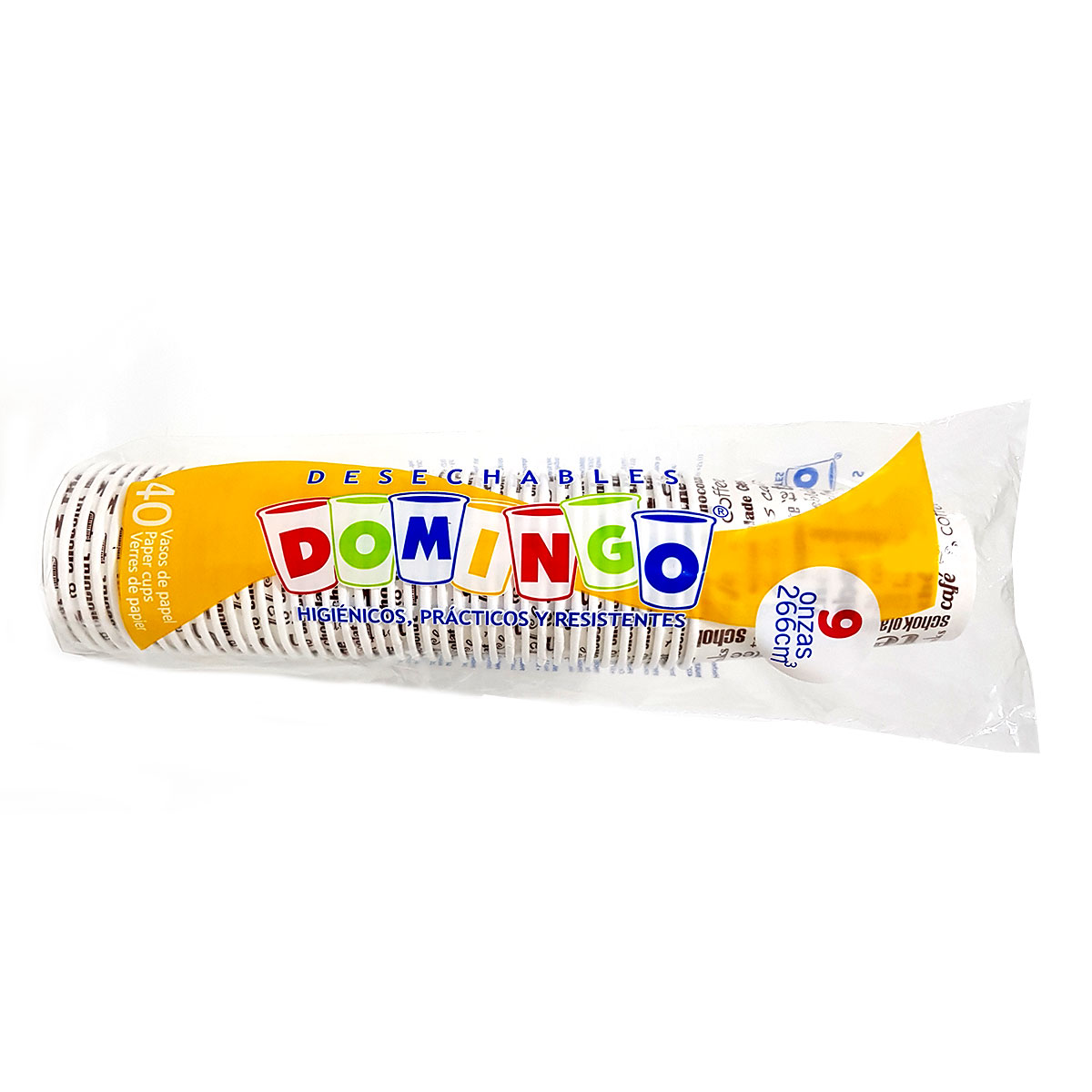 VASO CARTON BLANCO 9-10 ONZAS X 40